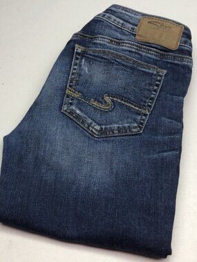 SILVER BERKLEY MID-RISE STRAIGHT LEG JEANS 29x32 ⭐️
